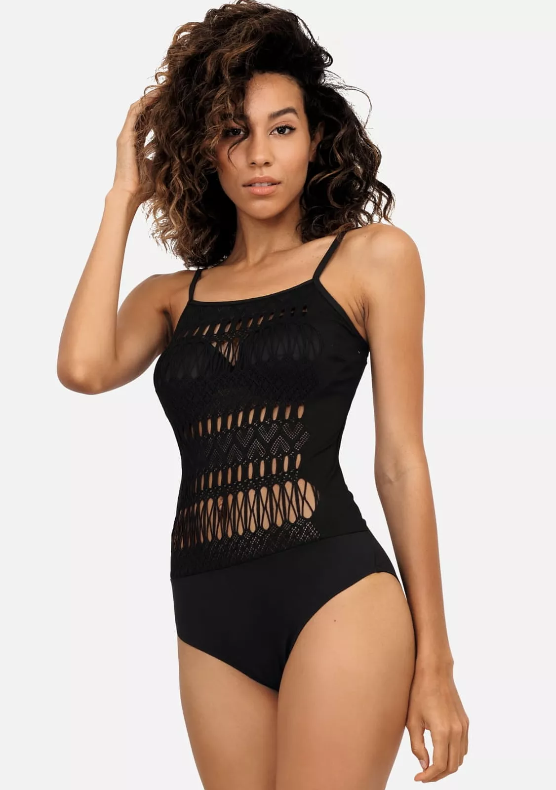 Купальник слитный с плетением макраме стиль Boho