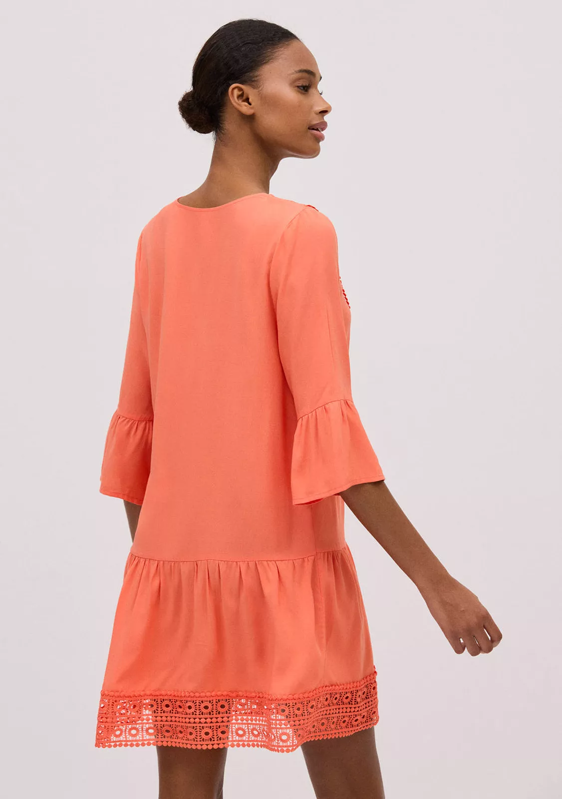 Воздушная туника, вискоза коралл 86133