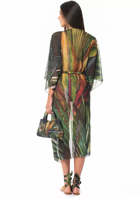 Kimono Lungo Tropical Acquadicocco в пол 2