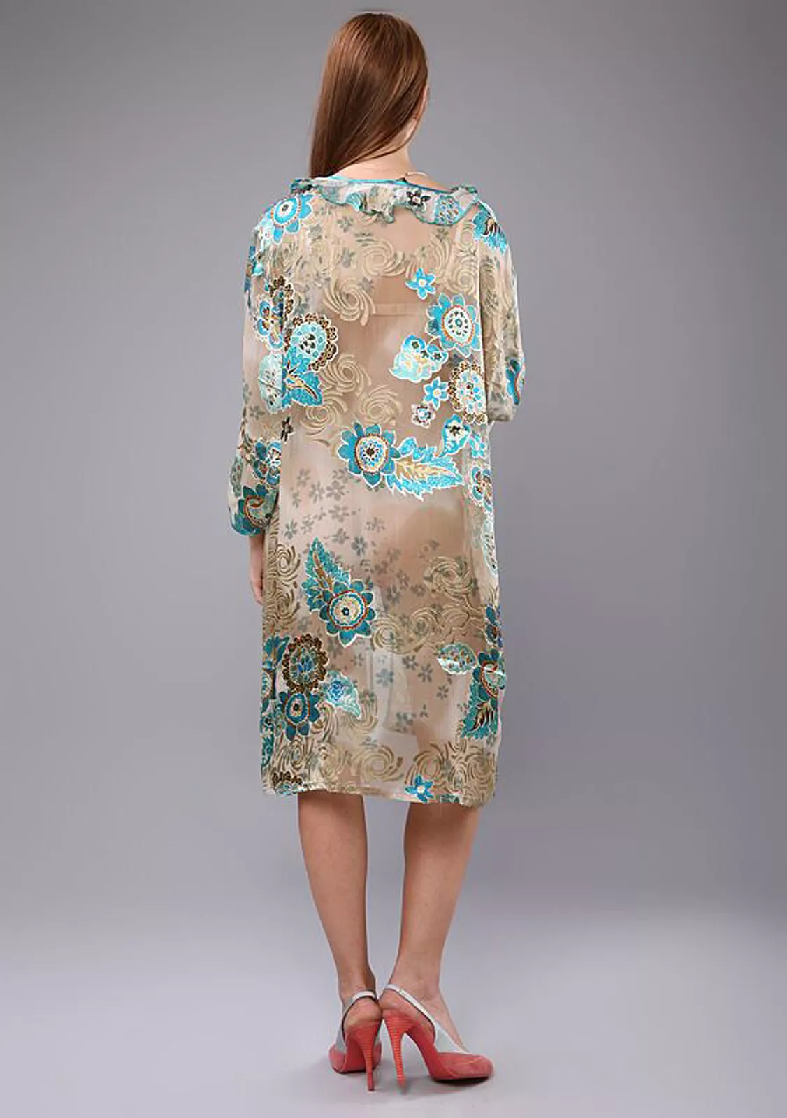 Шелковое кимоно на завязках