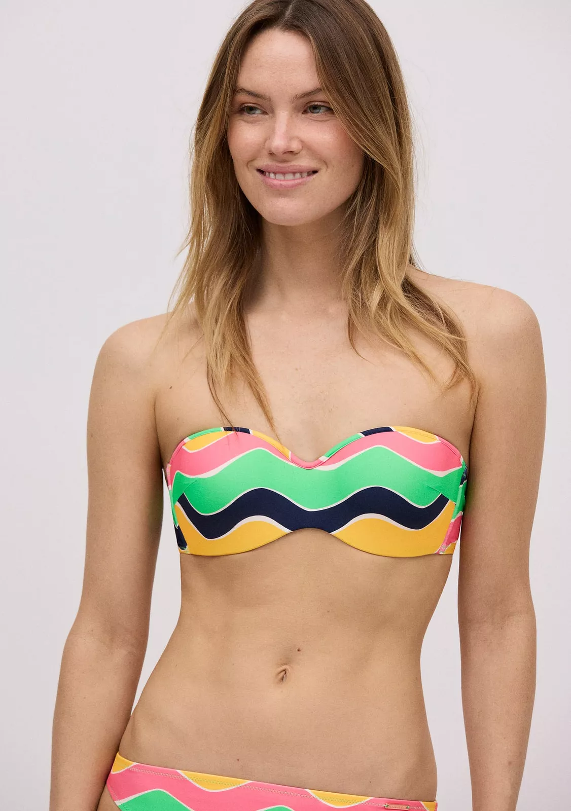 Купальник с чашкой бандо мультиколор, Ysabel Mora, чашка _В