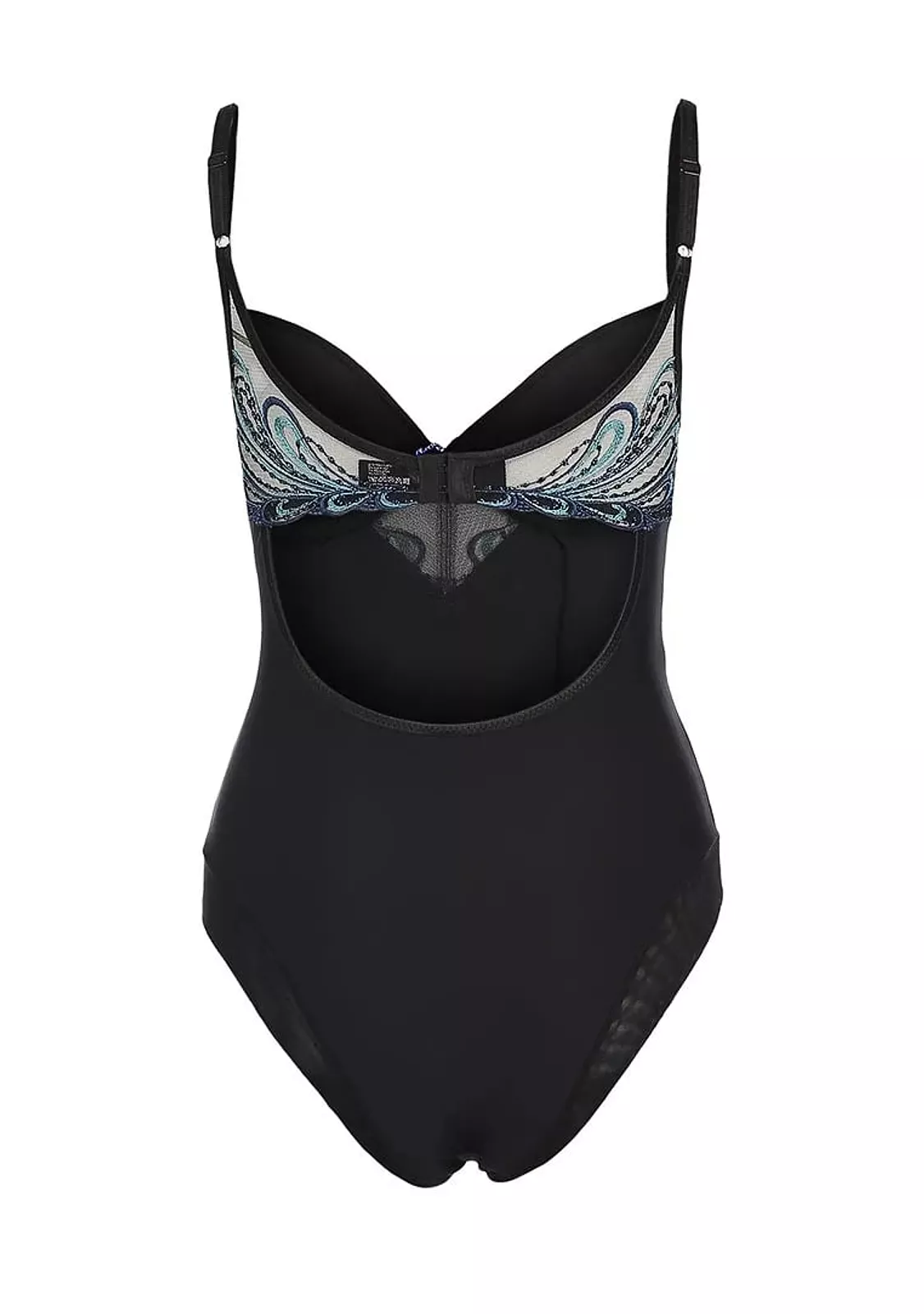 Кружевное боди-корсет с ажурной вышивкой