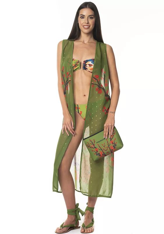 Kimono Слитный купальник Garden Chic +сумочка  1