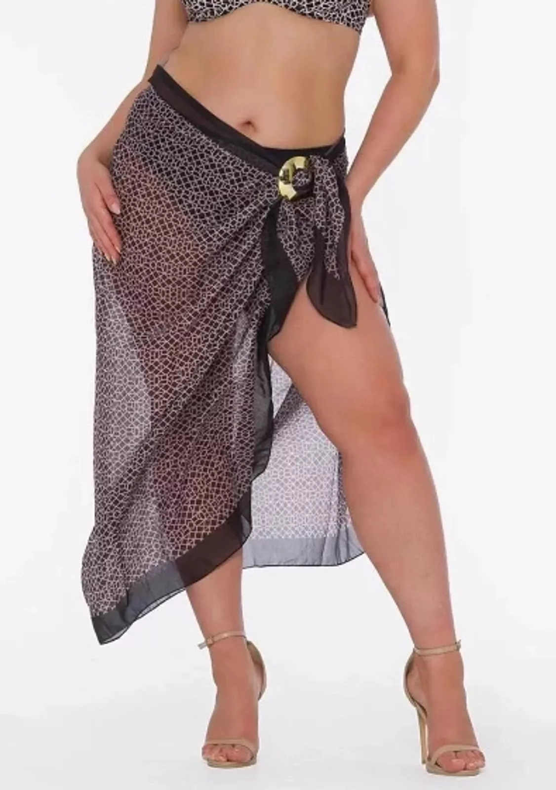 Пляжное парео SELF COLLECTION Lyxe с пряжкой