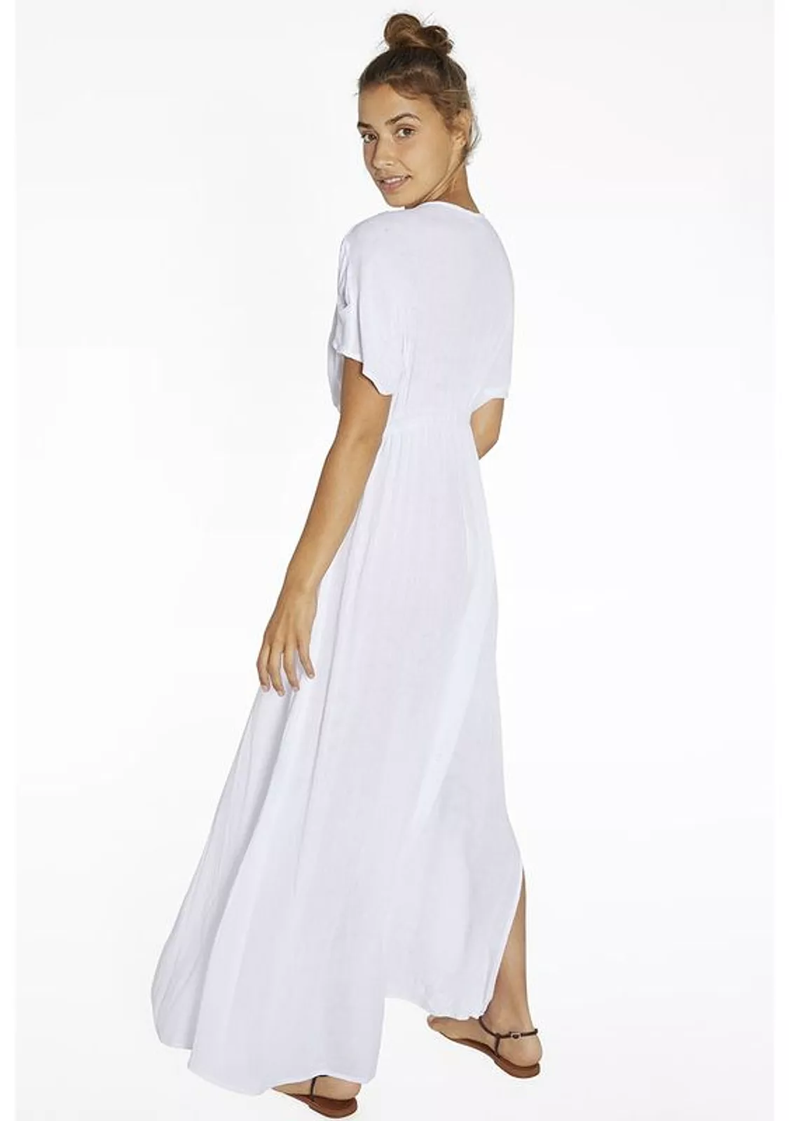 Белое платье в пол +белая