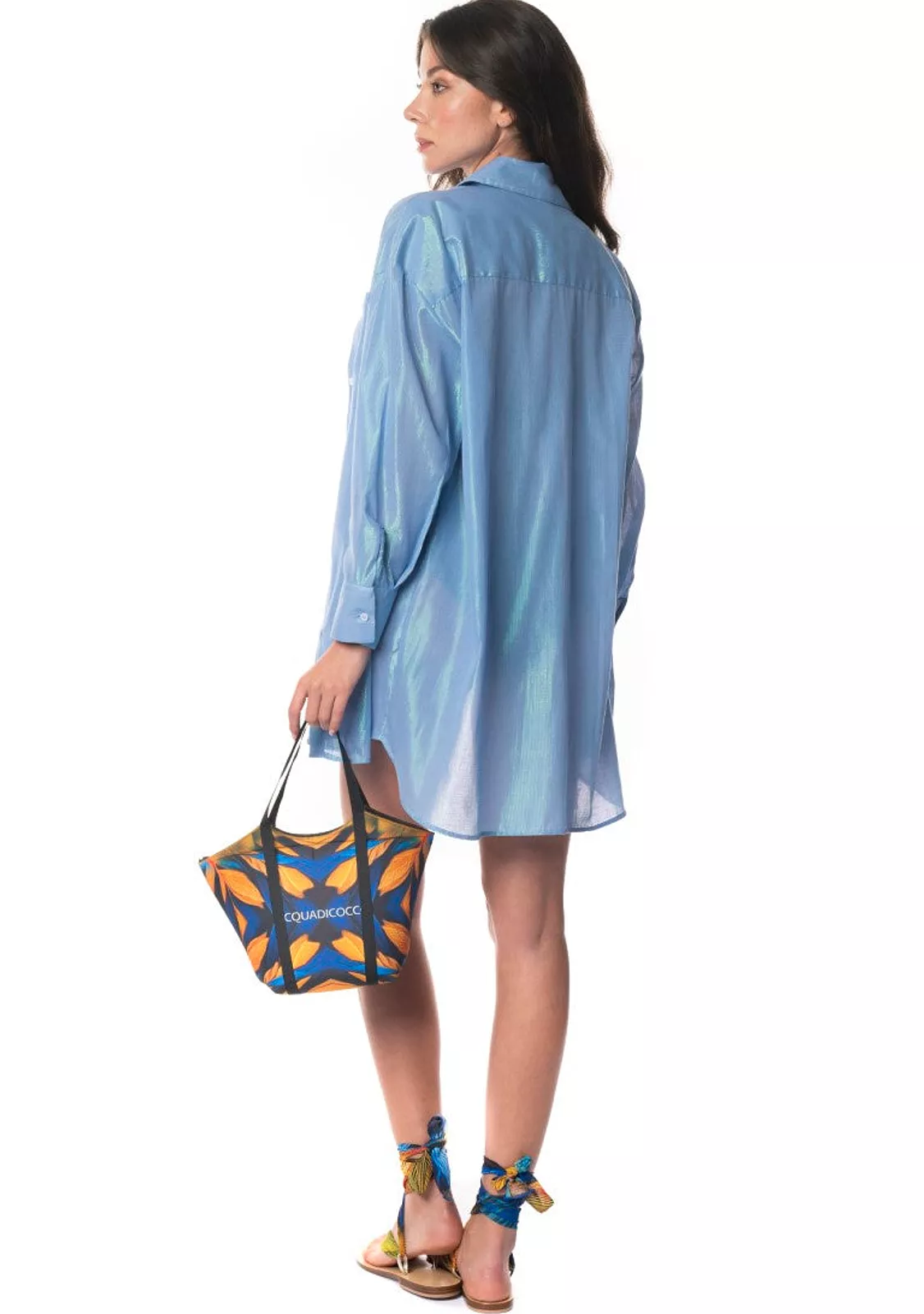 Camicione Turchese рубашка пляжная +сумочка
